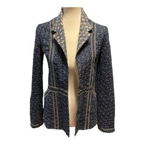 Women’s Parkinson Quilted Blue Green Lightweight Blazer Jacket